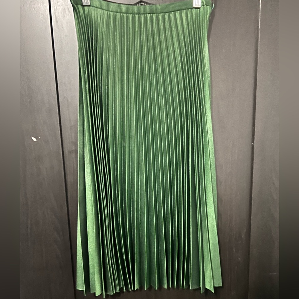 Zara Teal Pleated Skirt